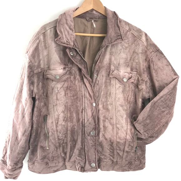 free people velvet trucker jacket